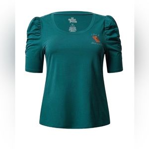 Disney Hocus Pocus Foxy Puff Ruched Sleeve Top blouse shirt Atlantic 1X and 3X‎